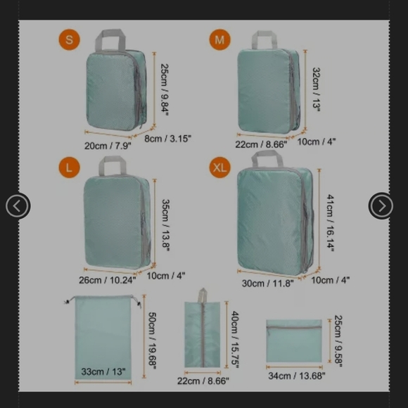 BNWOT Unique Bargains Compression Packing Cube Expandable Storage 7pcs - Picture 2 of 6